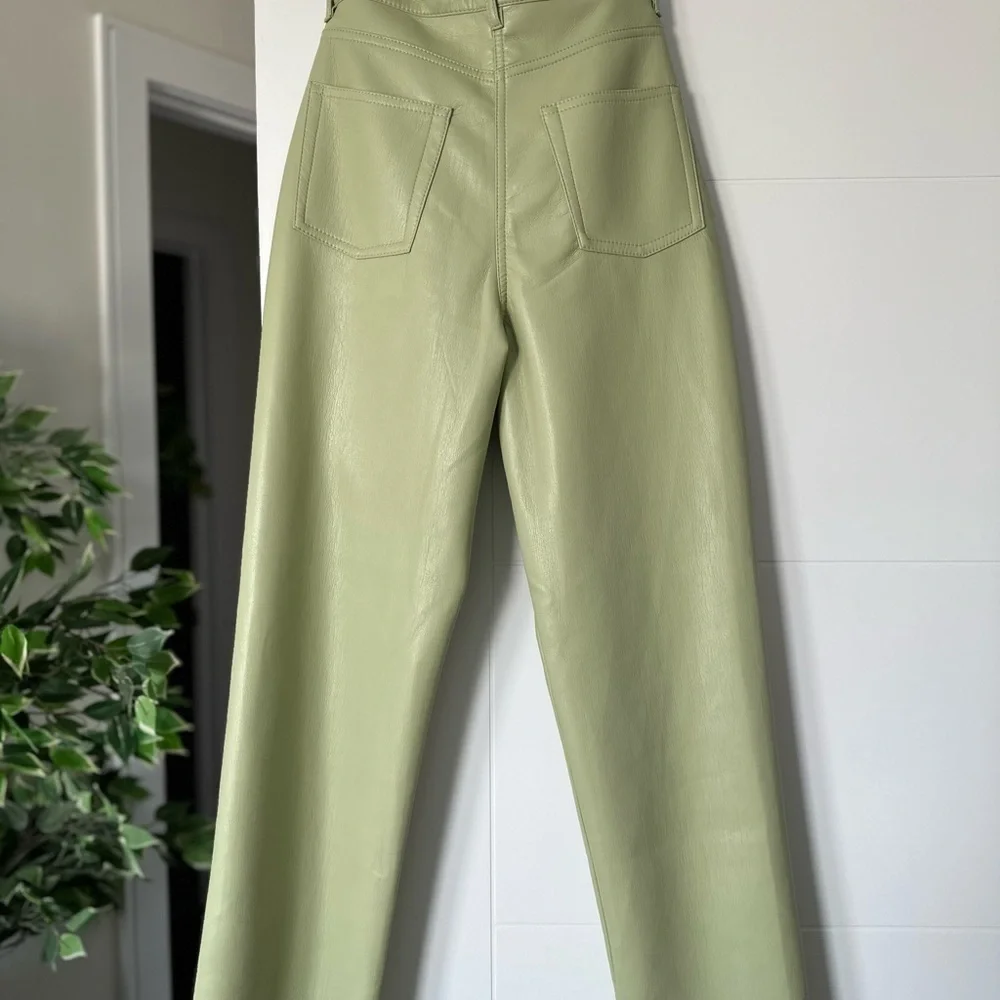 BNWT MELINA HIGH RISE SAGE GREEN PANTS - Picture 8 of 9